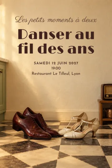 Invitation avec le modèle Toujours notre danse