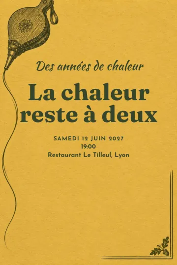 Invitation avec le modèle Des années de chaleur
