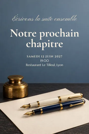 Invitation avec le modèle Écrivons la suite ensemble