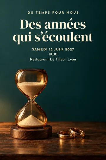 Invitation avec le modèle Du temps pour nous