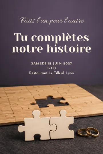 Invitation avec le modèle Faits pour s'accorder