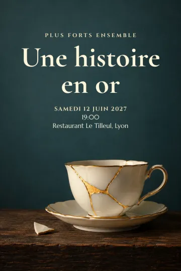 Invitation avec le modèle Plus forts ensemble