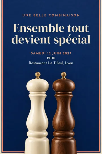 Invitation avec le modèle Une belle combinaison