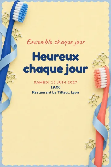 Invitation avec le modèle Ensemble chaque jour