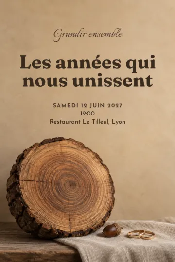 Invitation avec le modèle Grandir ensemble