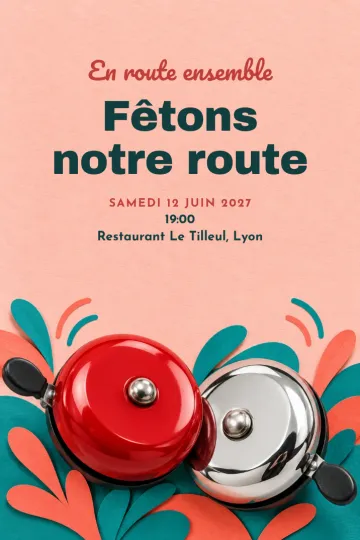 Invitation avec le modèle En route ensemble