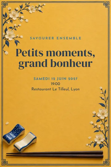 Invitation avec le modèle Savourer ensemble