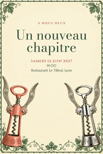 Invitation avec le modèle Ouvrir la vie ensemble