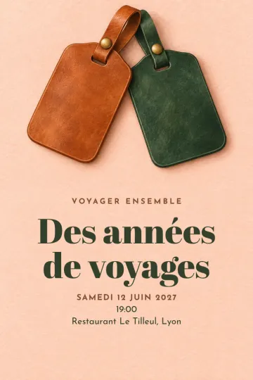 Invitation avec le modèle Voyager ensemble