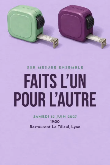 Invitation avec le modèle Sur mesure ensemble