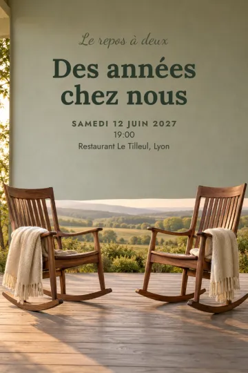 Invitation avec le modèle Le repos à deux