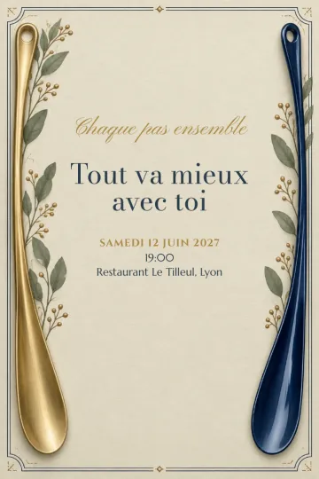 Invitation avec le modèle Chaque pas ensemble