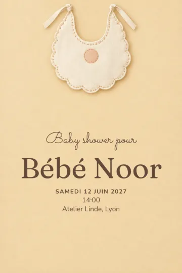Invitation avec le modèle Un doux accueil