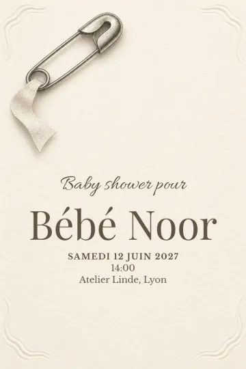 Invitation avec le modèle Un petit lien