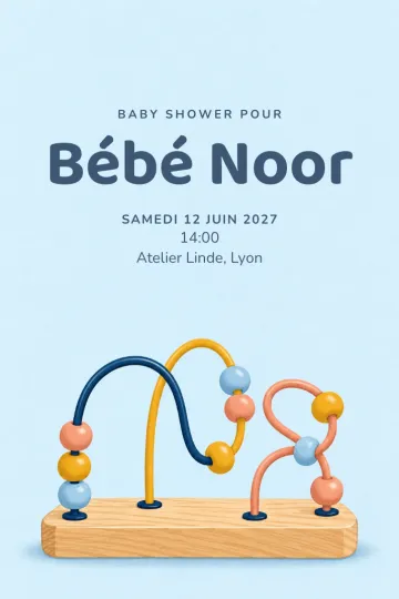 Invitation avec le modèle Petites découvertes