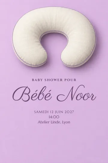 Invitation avec le modèle Doucement blotti