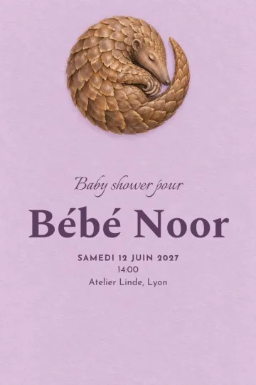 Invitation avec le modèle Doucement protégé