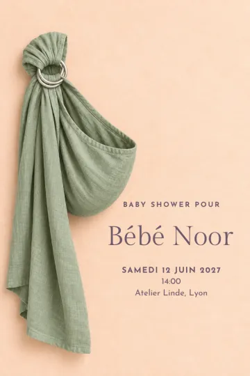 Invitation avec le modèle Tout près