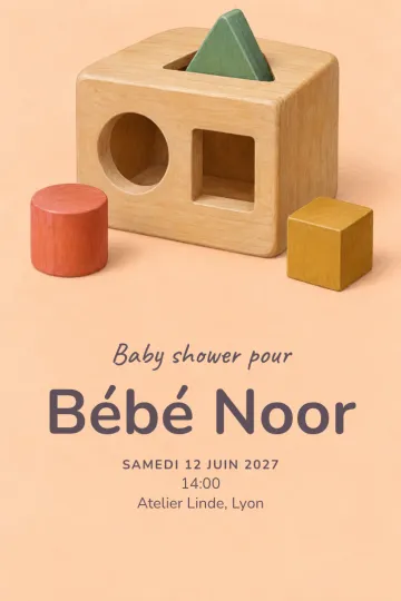 Invitation avec le modèle Un monde de formes