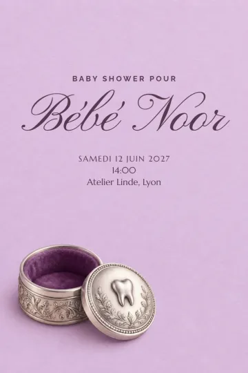 Invitation avec le modèle Un petit souvenir