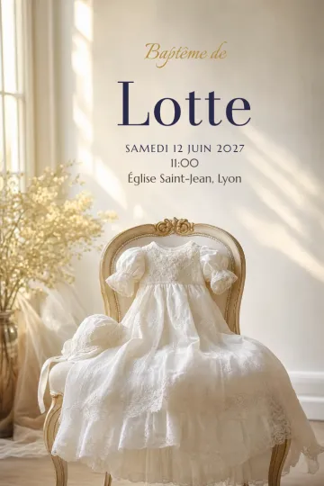 Invitation avec le modèle Bénédiction de lumière