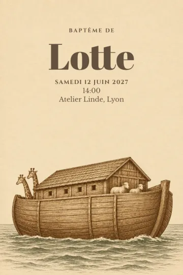 Invitation avec le modèle Un havre sûr