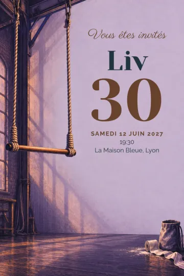 Invitation avec le modèle Sous le trapèze