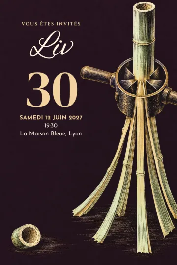 Invitation avec le modèle Bambou en lanières