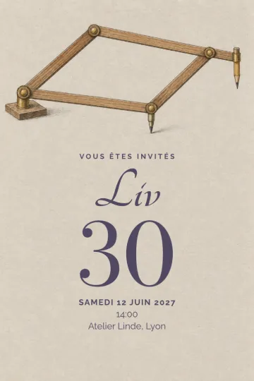 Invitation avec le modèle De grandes idées