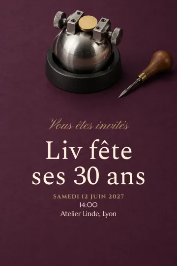 Invitation avec le modèle Traits délicats