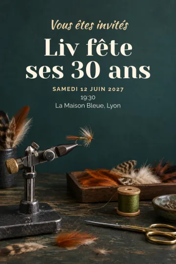 Invitation avec le modèle Atelier de mouches