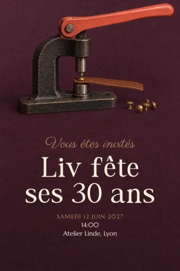 Invitation avec le modèle Créons ensemble