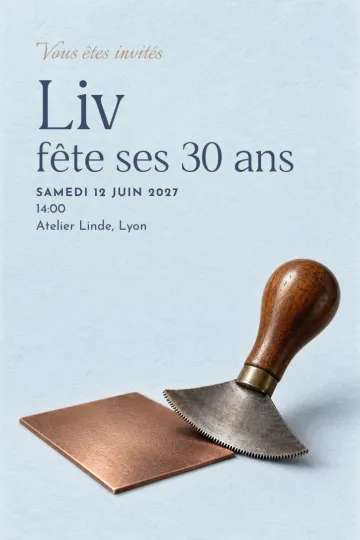 Invitation avec le modèle Ombre et lumière