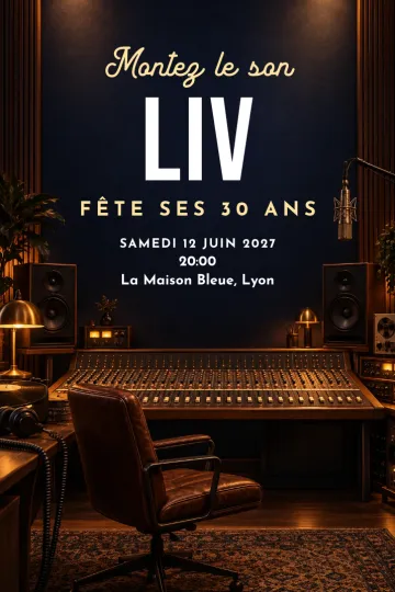 Invitation avec le modèle Studio d’enregistrement