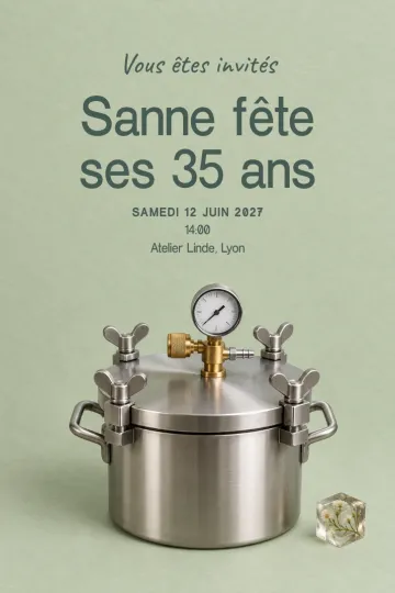 Invitation avec le modèle Atelier de moulage