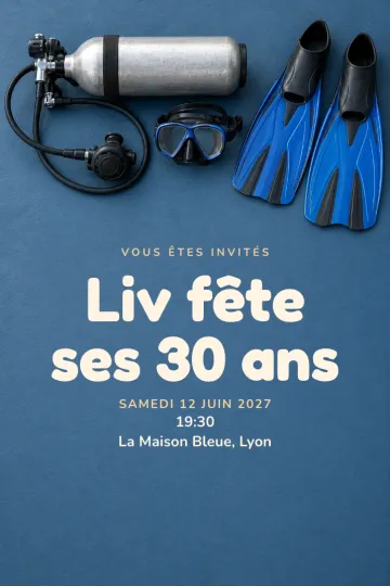 Invitation avec le modèle Prêt à plonger