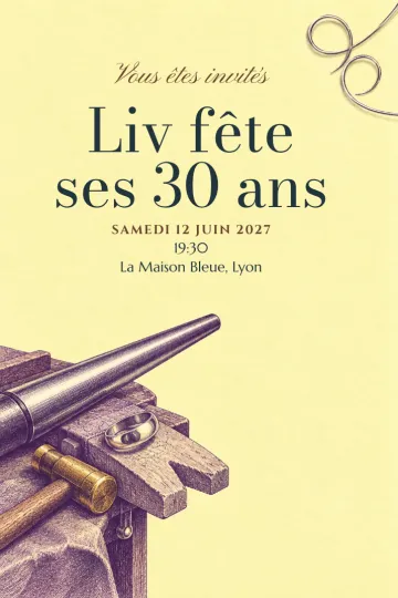 Invitation avec le modèle Atelier d'orfèvrerie