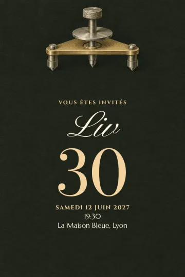 Invitation avec le modèle Jusqu'à la courbure