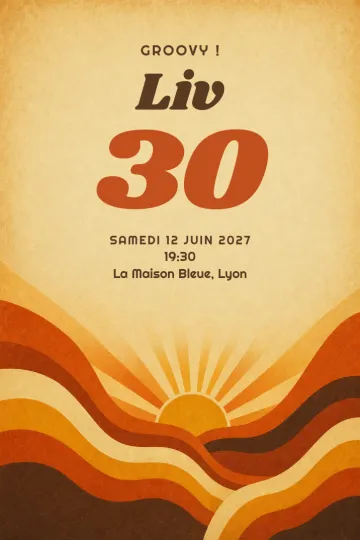 Invitation avec le modèle Studio 70
