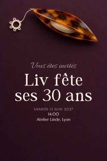 Invitation avec le modèle Liens délicats