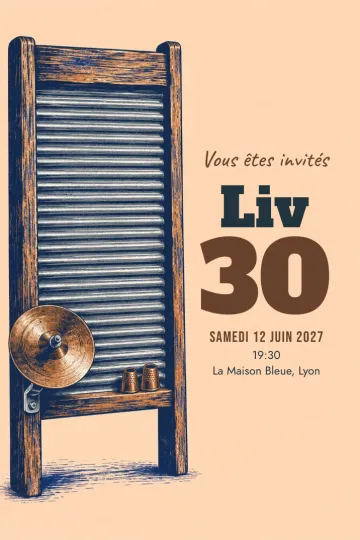 Invitation avec le modèle Rythme sur la planche