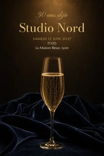 Invitation avec le modèle À nos années