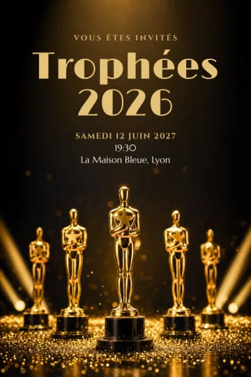 Invitation avec le modèle Soirée des trophées