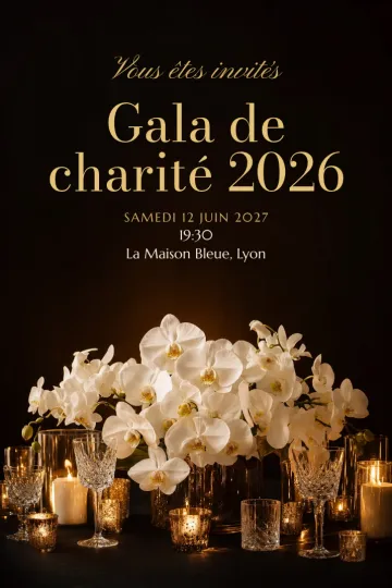 Invitation avec le modèle Gala de charité