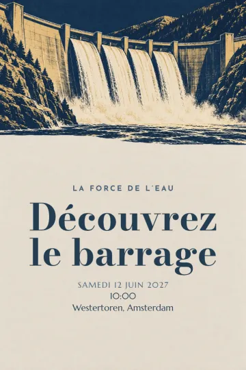 Invitation avec le modèle La force de l'eau