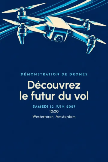 Invitation avec le modèle Démonstration de drones