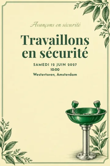 Invitation avec le modèle Avançons en sécurité