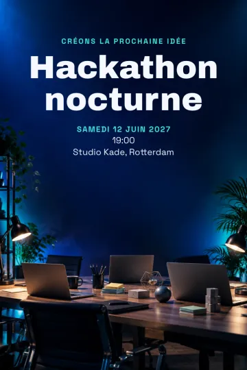 Invitation avec le modèle Hackathon nocturne