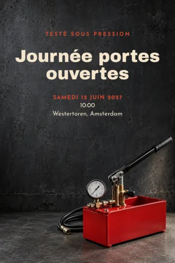 Invitation avec le modèle Essais de pression