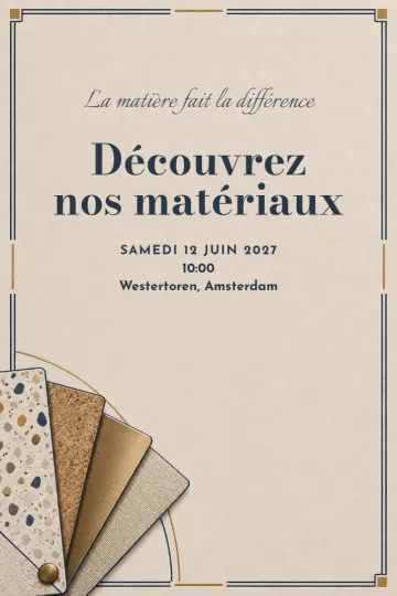 Invitation avec le modèle La matière fait la différence